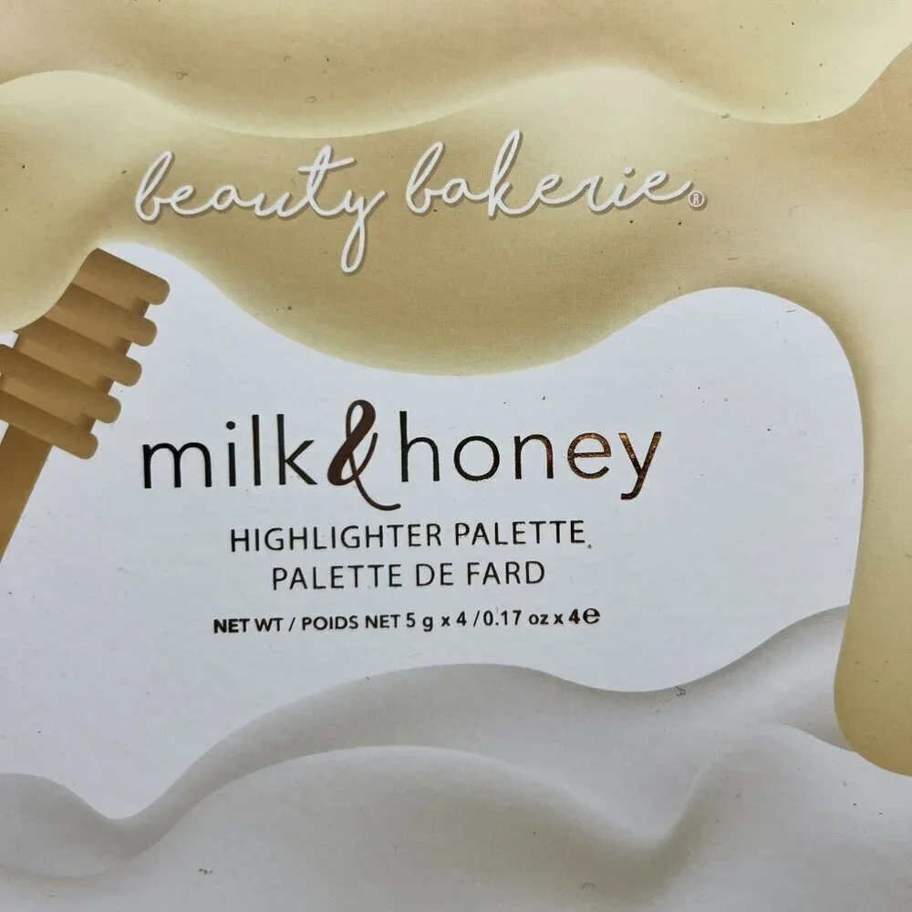 Beauty Bakerie Milk & Honey Highlighter Palette  .28 oz x 4 Shades Full Size NIB
